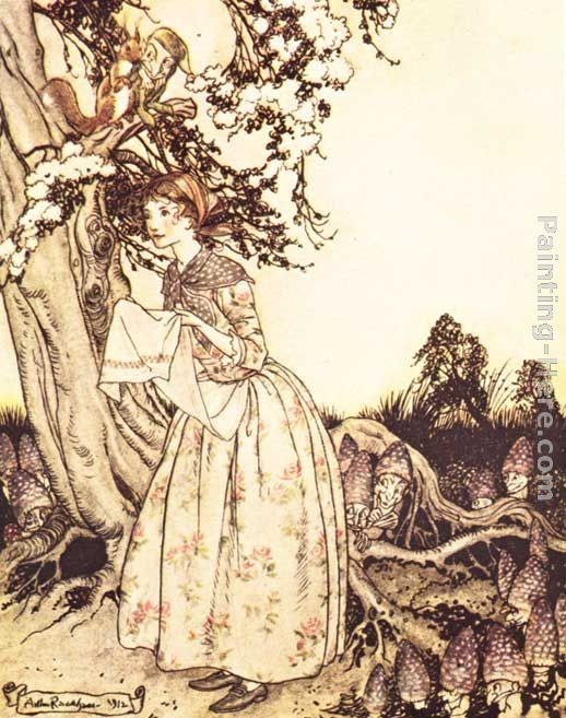 Arthur Rackham Mother Goose The Fair Maid who the first of Spring